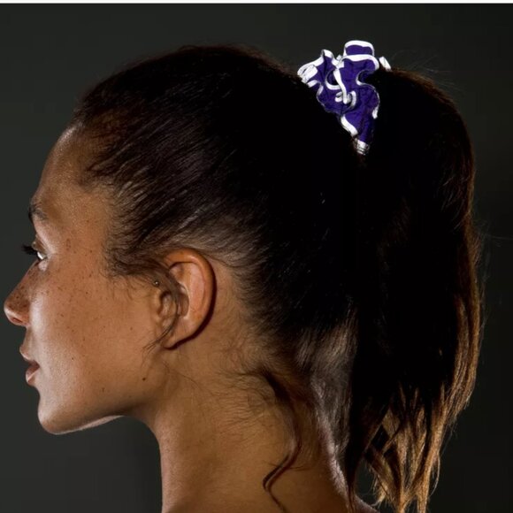 *Lululemon* Light Locks Scrunchie Skinny x 4 (Brown, Black, Purple, Green). - Picture 7 of 9